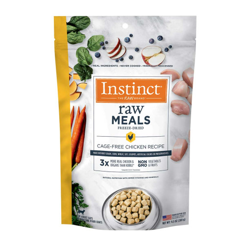 Nature's Variety Instinct 269g ((Raw Meals)) Freeze-Dried ((Cage-Free Chicken Recipe)) Adult Cats 本能 凍乾生肉主食糧 成貓 走地雞配方 9.5oz (614074) 新舊包裝隨機 (EXP: 13/1月/2028)